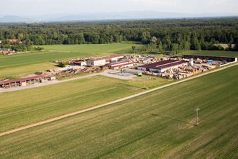 Niederrœdern dans le département Bas Rhin, France vue d'en haut