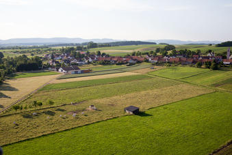 Photographie aérienne de Oberrœdern dans le département Bas Rhin, France