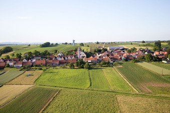 Oberrœdern dans le département Bas Rhin, France hors des airs