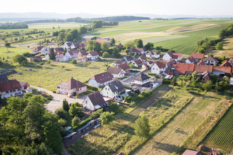Oberrœdern dans le département Bas Rhin, France vue d'en haut