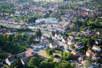 Enregistrement par drone de Soultz-sous-Forêts dans le département Bas Rhin, France