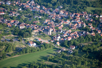 Vue oblique de Mitschdorf dans le département Bas Rhin, France