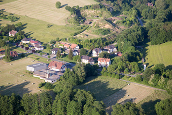 Vue aérienne de Lembach dans le département Bas Rhin, France