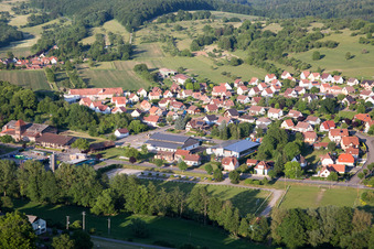 Lembach dans le département Bas Rhin, France vue du ciel
