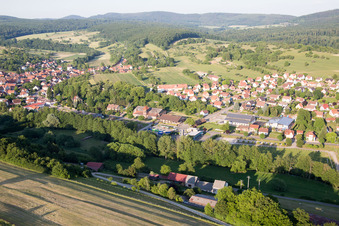 Image drone de Lembach dans le département Bas Rhin, France