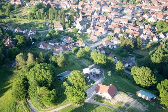 Vue oblique de Lembach dans le département Bas Rhin, France