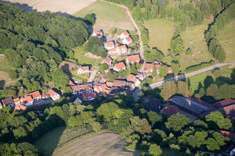 Wingen dans le département Bas Rhin, France depuis l'avion