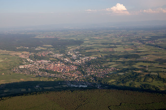 Vue aérienne de Wissembourg dans le département Bas Rhin, France