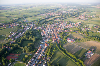 Quartier Ingenheim in Billigheim-Ingenheim dans le département Rhénanie-Palatinat, Allemagne vu d'un drone