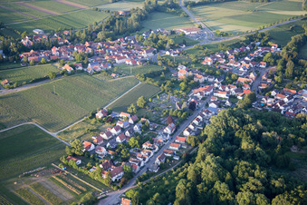 Vue oblique de Quartier Ingenheim in Billigheim-Ingenheim dans le département Rhénanie-Palatinat, Allemagne