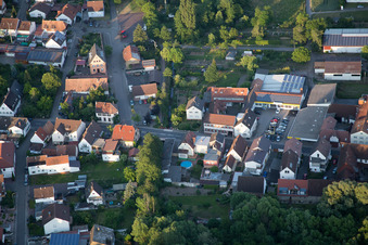 Quartier Ingenheim in Billigheim-Ingenheim dans le département Rhénanie-Palatinat, Allemagne hors des airs