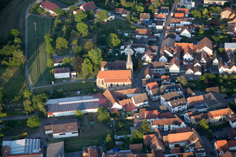 Quartier Ingenheim in Billigheim-Ingenheim dans le département Rhénanie-Palatinat, Allemagne vue d'en haut