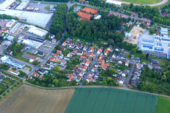 Vue aérienne de Rue Pirminius à Herxheim bei Landau dans le département Rhénanie-Palatinat, Allemagne