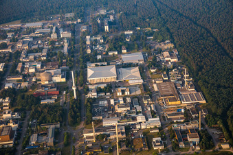 Photographie aérienne de Campus Nord du KIT à le quartier Leopoldshafen in Eggenstein-Leopoldshafen dans le département Bade-Wurtemberg, Allemagne