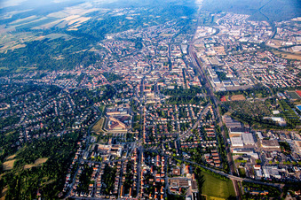 Vue aérienne de Du nord à Bruchsal dans le département Bade-Wurtemberg, Allemagne