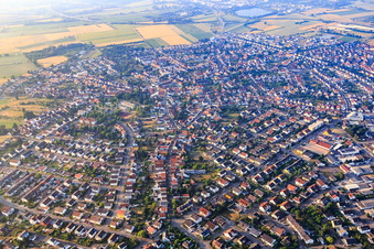 Vue aérienne de Vue d'ensemble de la ville depuis le nord-ouest à Forst dans le département Bade-Wurtemberg, Allemagne