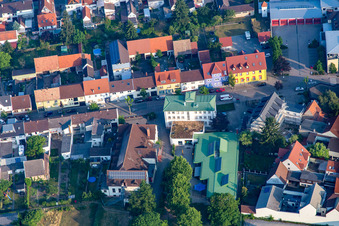 Vue aérienne de Association Caritas à le quartier Wiesental in Waghäusel dans le département Bade-Wurtemberg, Allemagne