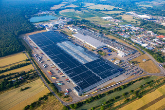 Pneus Goodyear Dunlop Allemagne à Philippsburg dans le département Bade-Wurtemberg, Allemagne hors des airs