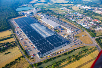 Pneus Goodyear Dunlop Allemagne à Philippsburg dans le département Bade-Wurtemberg, Allemagne vue d'en haut