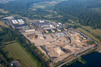 Philippsburg dans le département Bade-Wurtemberg, Allemagne hors des airs