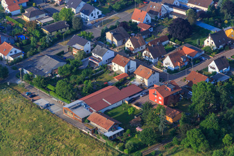 Vue aérienne de Siedlungstr à Zeiskam dans le département Rhénanie-Palatinat, Allemagne