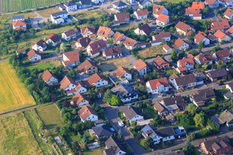 Vue aérienne de Heimbachring à Zeiskam dans le département Rhénanie-Palatinat, Allemagne
