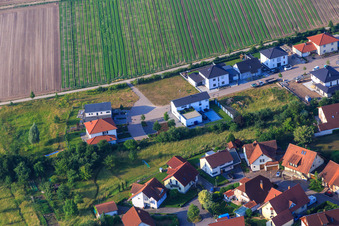 Vue aérienne de Dans le jardin du presbytère à Zeiskam dans le département Rhénanie-Palatinat, Allemagne