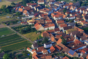 Vue aérienne de Pfalzstr à Zeiskam dans le département Rhénanie-Palatinat, Allemagne