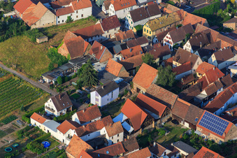 Badstubgasse à Zeiskam dans le département Rhénanie-Palatinat, Allemagne d'en haut