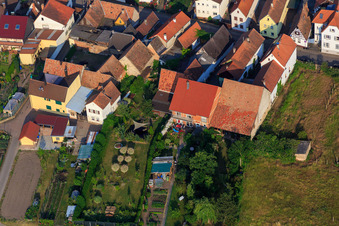 Pfalzstr à Zeiskam dans le département Rhénanie-Palatinat, Allemagne vue du ciel