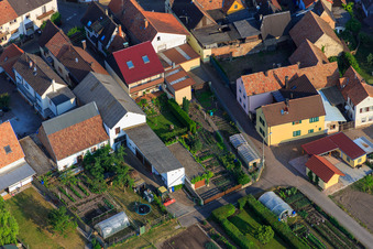 Häckgasse à Zeiskam dans le département Rhénanie-Palatinat, Allemagne vue d'en haut