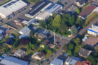 Vue aérienne de Dans la petite forêt à Herxheim bei Landau dans le département Rhénanie-Palatinat, Allemagne