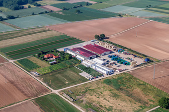 Vue aérienne de Ferme d'une ferme Hortulanushof par Dieter Stubenbordt à Zeiskam dans le département Rhénanie-Palatinat, Allemagne