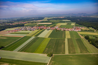 Vue oblique de Quartier Hayna in Herxheim bei Landau dans le département Rhénanie-Palatinat, Allemagne