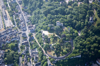 Vue oblique de Vendôme dans le département Loir et Cher, France