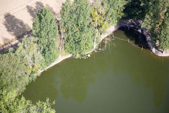 Vue aérienne de Lunay dans le département Loir et Cher, France