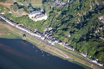 Chaumont-sur-Loire dans le département Loir et Cher, France depuis l'avion
