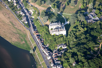 Enregistrement par drone de Chaumont-sur-Loire dans le département Loir et Cher, France