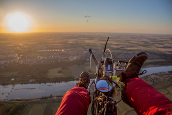 Vue aérienne de Vineuil dans le département Loir et Cher, France