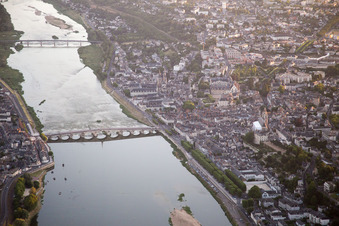 Vue oblique de Vineuil dans le département Loir et Cher, France