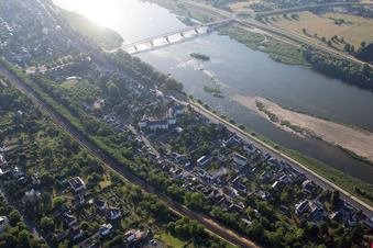 Blois dans le département Loir et Cher, France du point de vue du drone