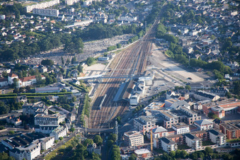 Vue oblique de Blois dans le département Loir et Cher, France