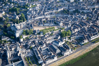 Enregistrement par drone de Blois dans le département Loir et Cher, France