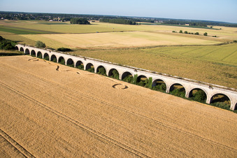 Vineuil dans le département Loir et Cher, France hors des airs
