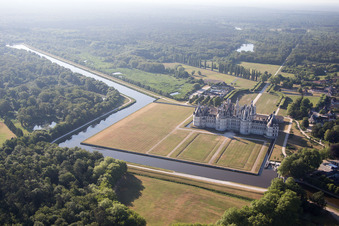 Chambord dans le département Loir et Cher, France hors des airs