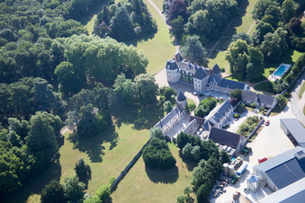 Vue d'oiseau de Landes-le-Gaulois dans le département Loir et Cher, France