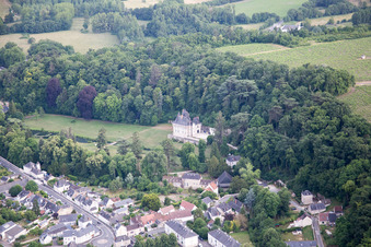 Photographie aérienne de Pocé-sur-Cisse dans le département Indre et Loire, France