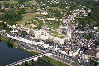 Quartier Nord-Nord Est in Amboise dans le département Indre et Loire, France vue d'en haut