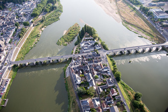 Amboise dans le département Indre et Loire, France d'en haut