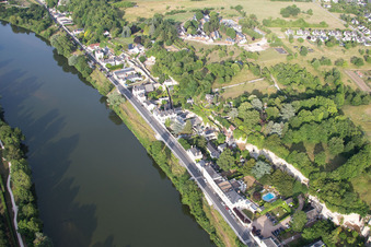 Amboise dans le département Indre et Loire, France depuis l'avion
